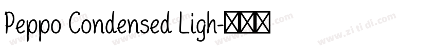 Peppo Condensed Ligh字体转换